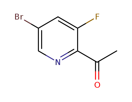 Molecular Structure of 1160936-52-6 (1-(5-Bromo-3-fluoropyridin-2-yl)ethanone)