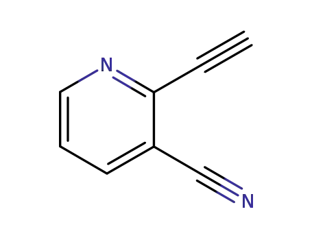 Molecular Structure of 132898-81-8 (3-Pyridinecarbonitrile, 2-ethynyl- (9CI))
