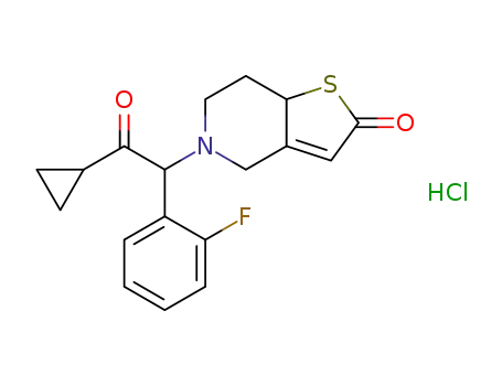 Molecular Structure of 150322-39-7 (5-[2-Cyclopropyl-1-(2-fluorophenyl)-2-oxoethyl]-5,6,7,7a-tetrahydrothieno[3,2-c]pyridin-2(4H)-one)