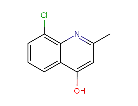 Molecular Structure of 5236-87-3 (8-CHLORO-2-METHYL-4-QUINOLINOL)