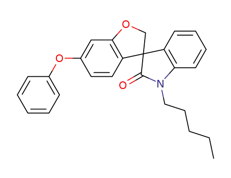 Molecular Structure of 912668-11-2 (1'-pentyl-6-phenoxyspiro[1-benzofuran-3,3'-indol]-2'(1'H)-one)