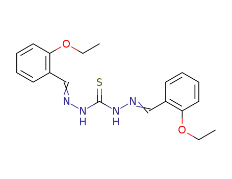 Molecular Structure of 6327-28-2 (1,3-bis[(2-ethoxyphenyl)methylideneamino]thiourea)