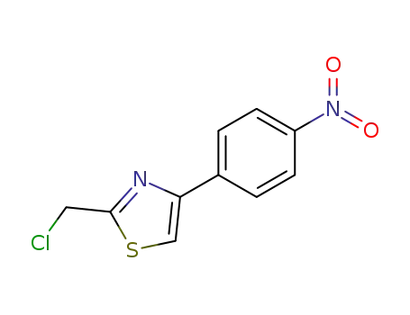 Molecular Structure of 89250-26-0 (2-(CHLOROMETHYL)-4-(4-NITROPHENYL)-1,3-THIAZOLE)