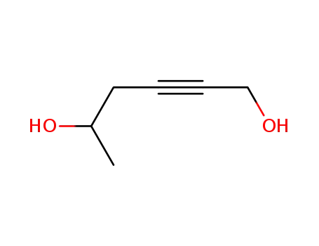 Molecular Structure of 343268-16-6 (2-Hexyne-1,5-diol)