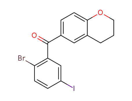 Molecular Structure of 1291094-59-1 ((2-bromo-5-iodo-phenyl)-chroman-6-yl-methanone)