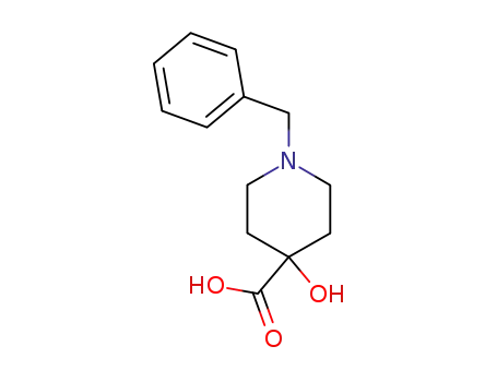 Molecular Structure of 59119-18-5 (1-Benzyl-4-hydroxy-4-piperidinecarboxylic acid)