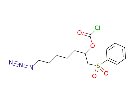 Molecular Structure of 1346434-36-3 (1-(phenylsulfonyl)-7-azido-2-heptyl chloroformate)