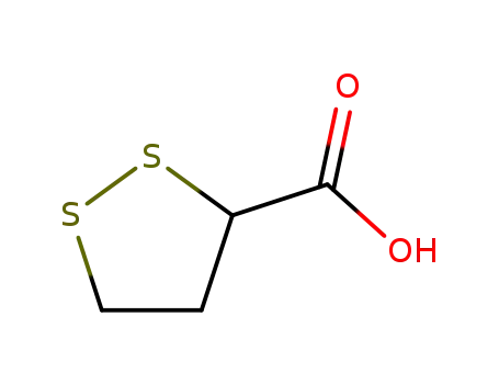 Molecular Structure of 6629-12-5 (1,2-DITHIOLANE-3-CARBOXYLIC ACID)