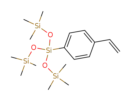 Molecular Structure of 18547-54-1 (Trisiloxane,
3-(4-ethenylphenyl)-1,1,1,5,5,5-hexamethyl-3-[(trimethylsilyl)oxy]-)