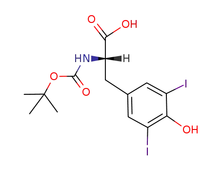 Molecular Structure of 214630-08-7 (BOC-3,5-DIIODO-D-TYROSINE)