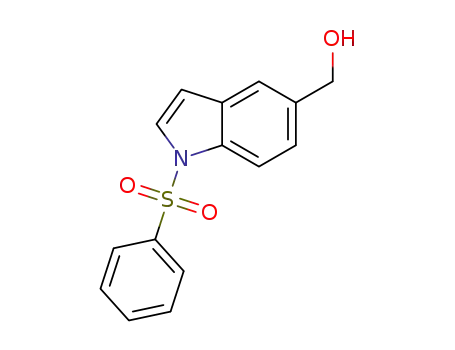 Molecular Structure of 182187-39-9 (1-PHENYLSULFONYLINDOLE-5-METHANOL)
