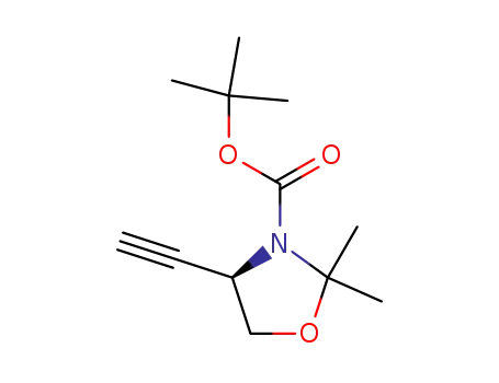 Molecular Structure of 162107-48-4 ((R)-2,2-Dimethyl-3-(N-Boc)-4-ethynyl-oxazolidine)