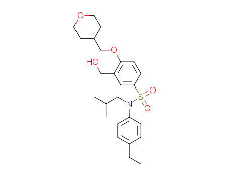 N-(4-Ethyl-phenyl)-3-hydroxymethyl-N-isobutyl-4-(tetrahydro-pyran-4-ylmethoxy)-benzenesulfonamide