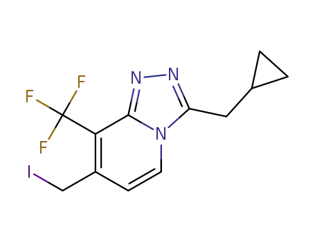 Molecular Structure of 1374582-83-8 (3-(cyclopropylmethyl)-7-(iodomethyl)-8-(trifluoromethyl)[1,2,4]triazolo[4,3-a]pyridine)