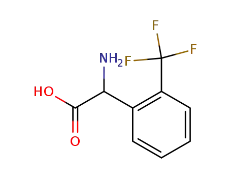 Molecular Structure of 240490-00-0 (AMINO-(2-TRIFLUOROMETHYL-PHENYL)-ACETIC ACID)