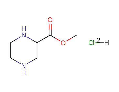 Molecular Structure of 122323-88-0 (Piperazine-2-carboxylic acid methyl ester dihydrochloride)