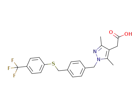 {3,5-dimethyl-1-[4-(4-trifluoromethyl-phenylsulfanylmethyl)-benzyl]-1H-pyrazol-4-yl}-acetic acid