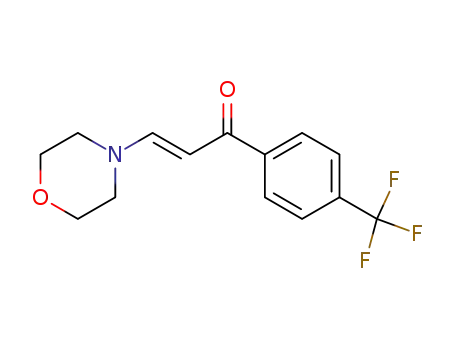 Molecular Structure of 1177023-45-8 ((E)-3-morpholino-1-[4-(trifluoromethyl)phenyl]prop-2-en-1-one)