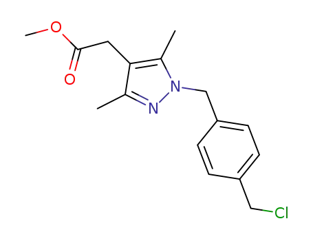 [1-(4-chloromethyl-benzyl)-3,5-dimethyl-1H-pyrazol-4-yl]-acetic acid methyl ester