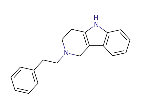 Molecular Structure of 6208-44-2 (1H-Pyrido[4,3-b]indole, 2,3,4,5-tetrahydro-2-(2-phenylethyl)-)