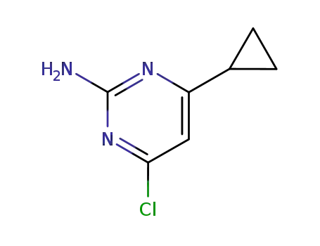 Molecular Structure of 21573-09-1 (2-aMino-4-chloro-6-cyclopropylpyriMidine)