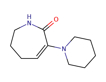 Molecular Structure of 23996-62-5 (2H-Azepin-2-one, 1,5,6,7-tetrahydro-3-(1-piperidinyl)-)