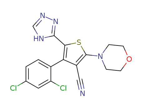 4-(2,4-dichlorophenyl)-2-morpholin-4-yl-5-(2H-[1,2,4]triazol-3-yl)thiophene-3-carbonitrile(1202041-71-1)