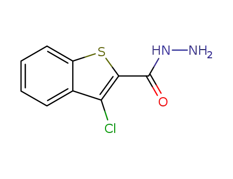 Molecular Structure of 62524-21-4 (3-CHLORO-BENZO[B]THIOPHENE-2-CARBOXYLIC ACID HYDRAZIDE)