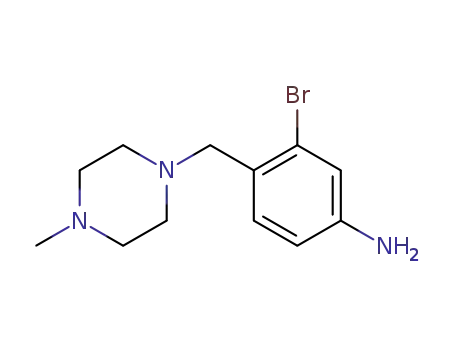 Molecular Structure of 859027-13-7 (3-bromo-4-(4-methyl-piperazin-1-ylmethyl)-phenylamine)