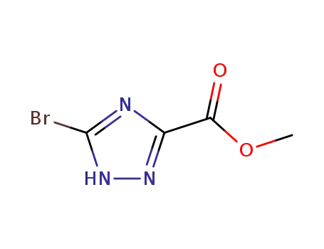 Molecular Structure of 704911-47-7 (1H-1,2,4-Triazole-3-carboxylic acid, 5-bromo-, methyl ester)