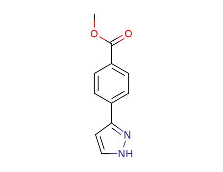 Molecular Structure of 179057-10-4 (METHYL 4-(1H-PYRAZOL-3-YL) BENZOATE)