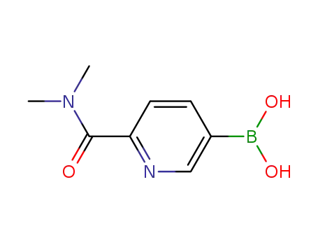 Molecular Structure of 1006876-23-8 (6-(Dimethylcarbamoyl)pyridin-3-ylboronic acid)