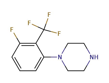 Molecular Structure of 946399-80-0 (1-(3-fluoro-2-(trifluoromethyl)phenyl)piperazine)