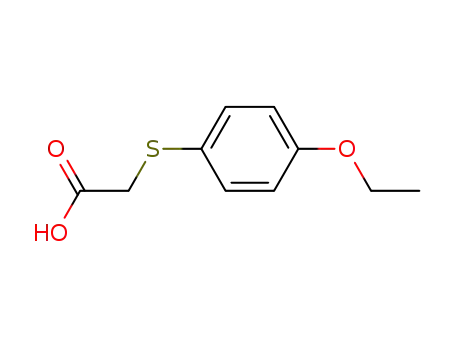 Molecular Structure of 51094-45-2 ((4-ETHOXYPHENYL)THIO]ACETIC ACID)