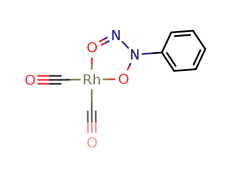 Molecular Structure of 51025-16-2 ([Rh(N-nitroso-N-phenylhydroxylamine)(CO)<sub>2</sub>])