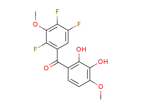 Molecular Structure of 1434871-03-0 ((2,3-dihydroxy-4-methoxyphenyl)(2,4,5-trifluoro-3-methoxyphenyl)methanone)