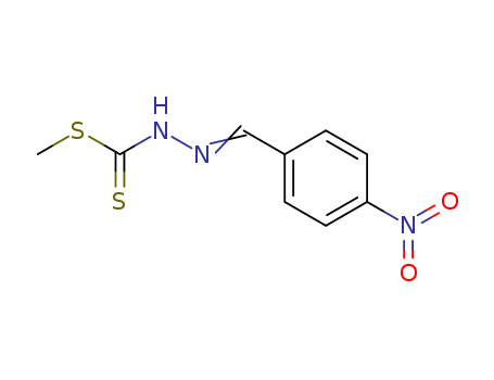 Hydrazinecarbodithioic acid, 2-[(4-nitrophenyl)methylene]-, methyl ester OTHER CA INDEX NAMES: Hydrazinecarbodithioic acid, [(4-nitrophenyl)methylene]-, methyl ester