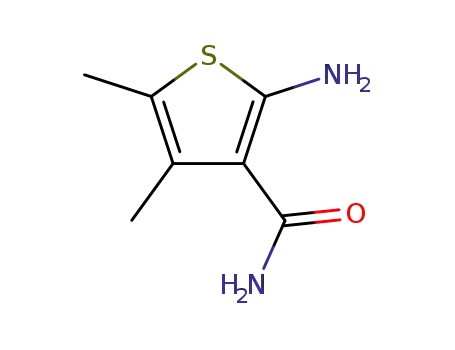 Molecular Structure of 51486-04-5 (2-AMINO-4,5-DIMETHYLTHIOPHENE-3-CARBOXAMIDE)