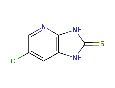 Molecular Structure of 19918-37-7 (6-CHLORO-1,3-DIHYDRO-2H-IMIDAZO[4,5-B]PYRIDINE-2-THIONE)