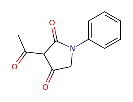 Molecular Structure of 719-86-8 (2,4-Pyrrolidinedione, 3-acetyl-1-phenyl-)