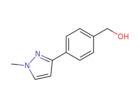 Molecular Structure of 179055-20-0 ([4-(1-Methyl-1H-pyrazol-3-yl)phenyl]methanol)