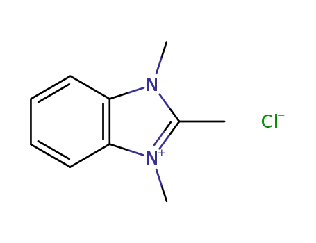 Molecular Structure of 3653-04-1 (1,2,3-trimethyl-benzimidazolium; chloride)