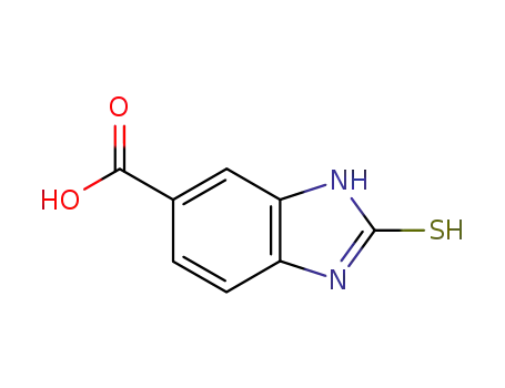 Molecular Structure of 58089-25-1 (2-MERCAPTO-5-BENZIMIDAZOLECARBOXYLIC ACID)