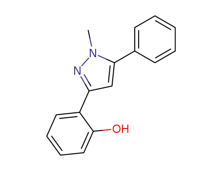 Molecular Structure of 38371-77-6 (Phenol, 2-(1-methyl-5-phenyl-1H-pyrazol-3-yl)-)