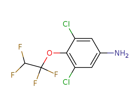 Molecular Structure of 104147-32-2 (3,5-Dichloro-4-(1,1,2,2-tetrafluoroethoxy)aniline)