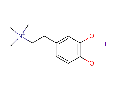 Molecular Structure of 52336-53-5 (BenzeneethanaMiniuM,3,4-dihydroxy-N,N,N-triMethyl-, iodide)