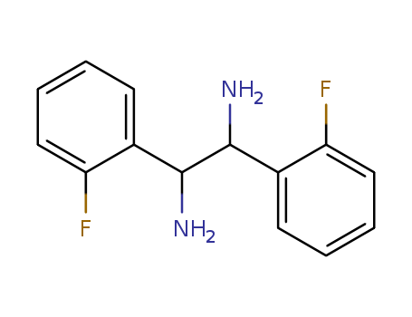 Molecular Structure of 125459-81-6 (1,2-Ethanediamine, 1,2-bis(2-fluorophenyl)-, (1R,2S)-rel-)
