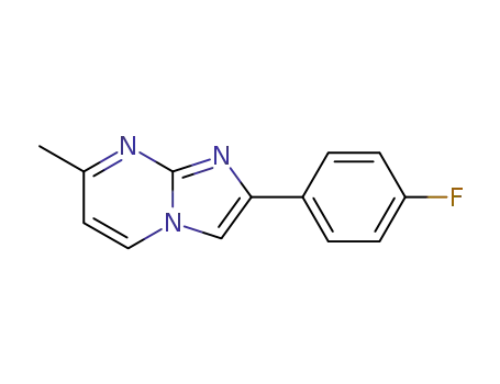 Molecular Structure of 955-75-9 (2-(4-fluorophenyl)-7-methylimidazo[1,2-a]pyrimidine)