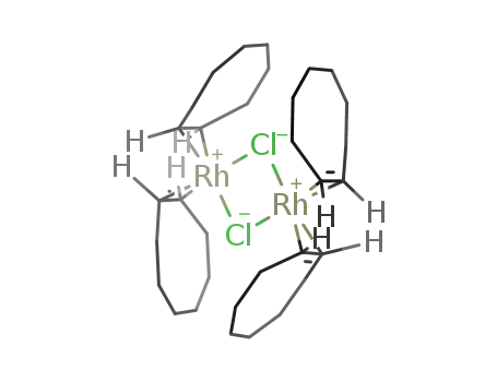 Molecular Structure of 12279-09-3 (Chlorobis(cyclooctene)rhodium(I) dimer)