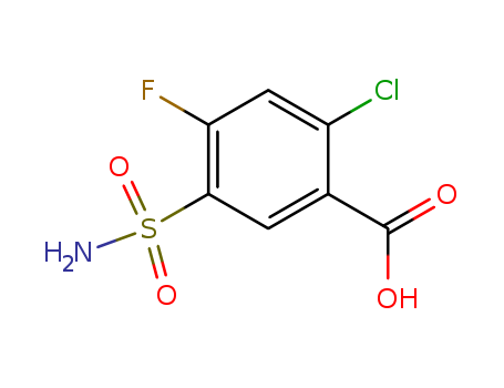 2-CHLORO-4-FLUORO-5-SULFAMOYLBENZOIC ACID